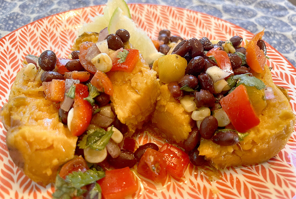 Loaded sweet potatoes — a healthy crowd-pleaser
