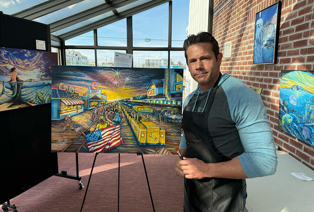 Local artist’s painting of iconic boardwalk heading to Rome