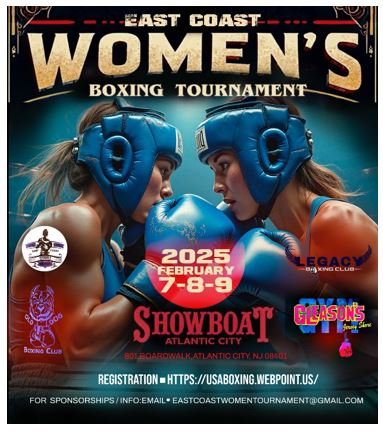 East Coast Women’s Boxing Champtionships and non-contact fitness seminar Feb. 7-9, 2025